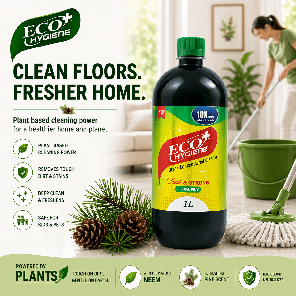 Green Concentrate Floor Cleaner product view 2