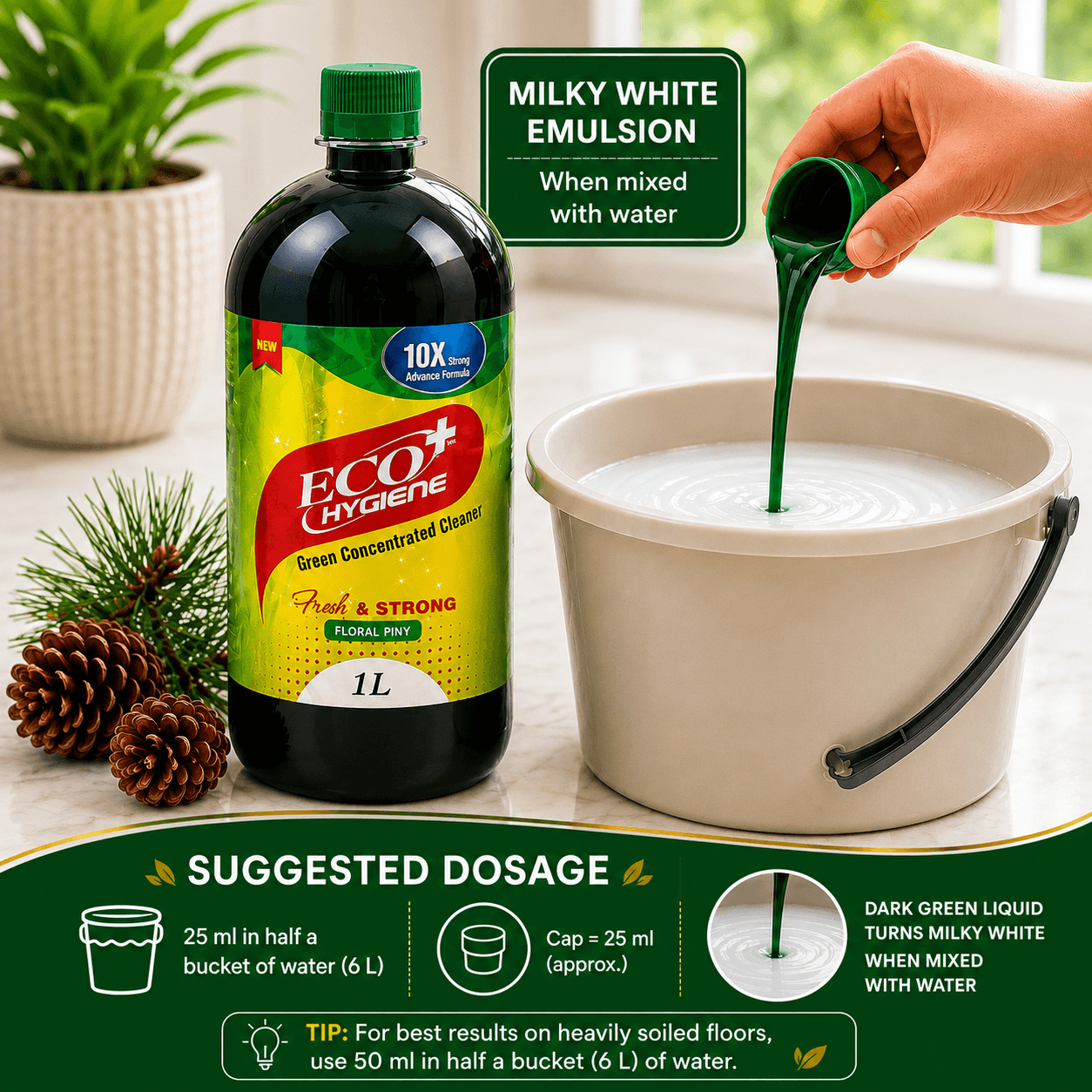 Green Concentrate Floor Cleaner product view 3