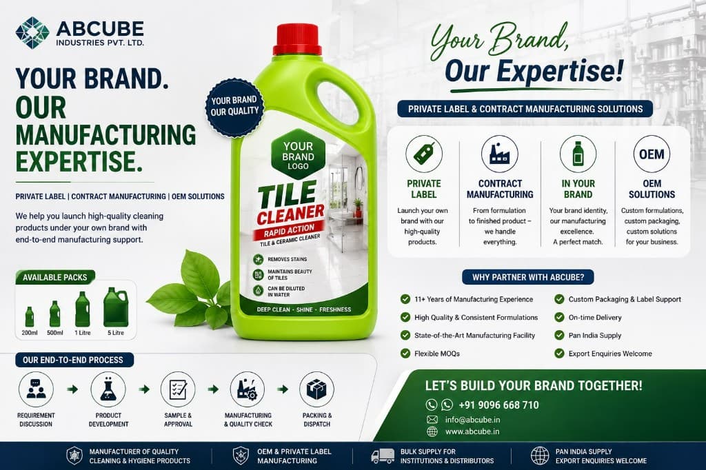 ABCube private label and contract manufacturing solutions for Tile Cleaner